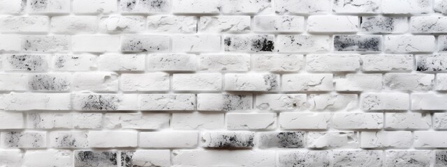 Fototapeta premium White brick wall texture in minimalist style. Generative AI