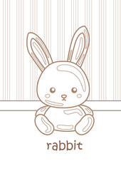 Alphabet R For Rabbit Vocabulary School Lesson Word Coloring Pages for Kids and Adult
