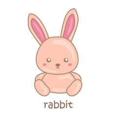 Alphabet R For Rabbit Vocabulary School Lesson Word Cartoon Illustration Vector Clipart