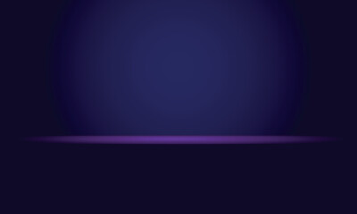 Blue abstract background. Spotlight effect on dark blue floor. Landing page wallpaper, podium ilustration