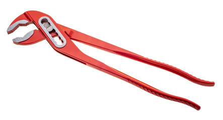 Adjustable water pump pliers red colored or parrot pliers for plumbing work isolated © framarzo