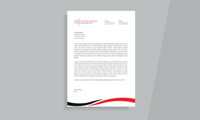 corporate modern business proposal letterhead design template set with red color
