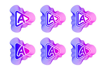 Letter A play sound wave logo. This logo is perfect for music events, party, discos, record brands, and the like.