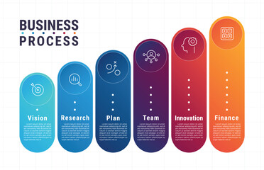 Growth process infographic template.