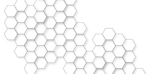 Obraz na płótnie Canvas Hexagon concept design abstract technology background. Background with hexagons. Pattern with hexagons illustration of a honeycomb. Futuristic surface hexagon pattern with light rays.