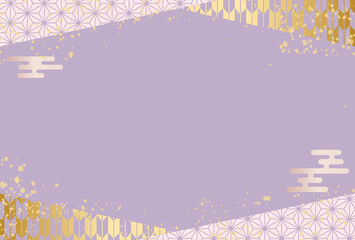 紫 敬老の日 バナー 和柄  背景 