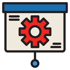 presentation colorline style icon