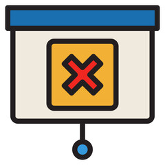 Obraz premium presentation colorline style icon