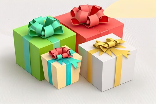 Gift boxes on a white background