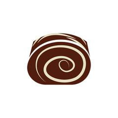 cake roll logo icon