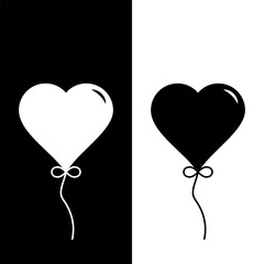black and white heart icon