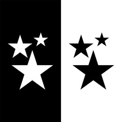 black and white star icon 