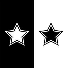 Obraz premium black and white star icon 