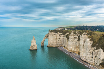 White cliffs of Etretat and the Alabaster Coast, Normandy, France