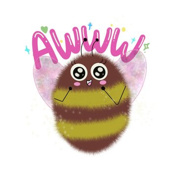 bee with ribbon awww