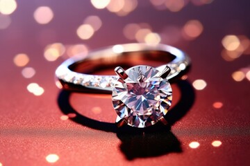 Sparkling Diamond Engagement Ring -ai generated