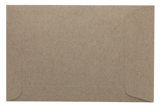 Brown envelop on transparent background (PNG File) 