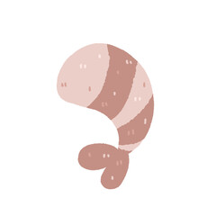 shrimp seafood cute design illustration 