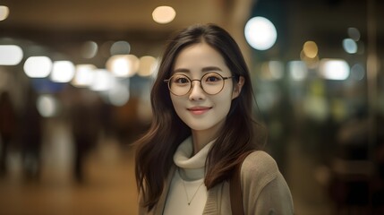 Female teacher in glasses AI Generated 