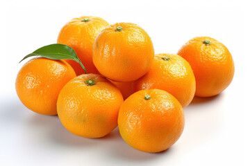 Tangerine on a white studio background generative ai