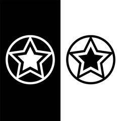 black and white star icon