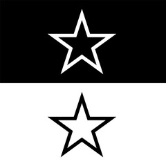 Obraz premium black and white star icon