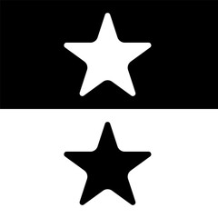 black and white star icon