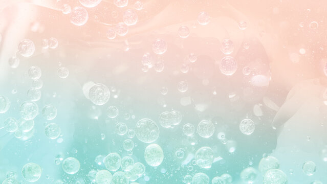 Abstract blue water bubbles background