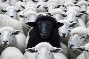 Standing Out: Single Black Sheep Among White Sheeps - Generative AI