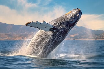 Humpback Whale Breaching Generative AI