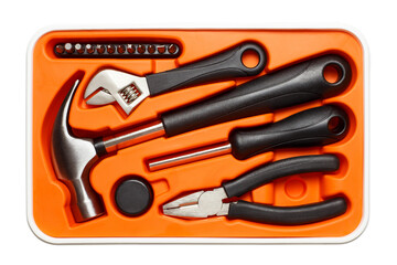 Open toolbox with new tools, cut out