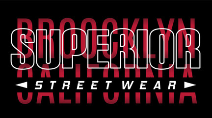 Superior vintage typography for state slogan print, perfect for jackets or sweatshirts.