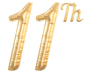 11th anniversary number Gold