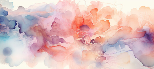 Fototapeta premium Watercolor background for postcards, Greeting card
