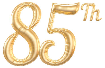 85th anniversary number Gold