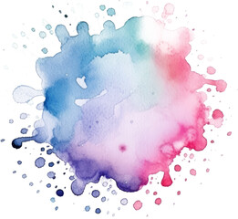 Watercolor paint stain - obrazy, fototapety, plakaty