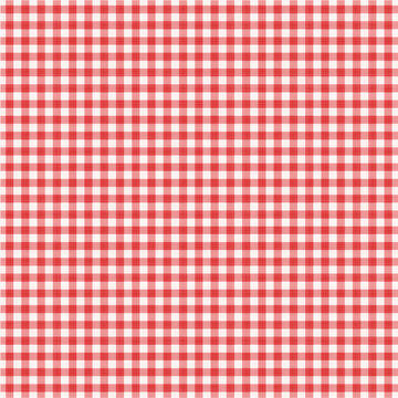 Red vichy check, or gingham, print background. Seamless, or repeat, pattern. Fabric texture visible.
