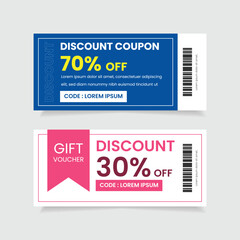 Seventy and thirty percent discount coupon template