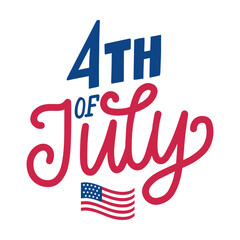 4th of july independence day lettering