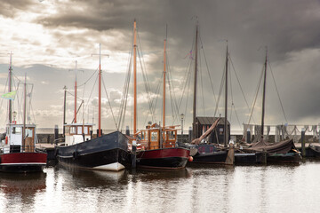 Fischerboote im Hafen von Urk, Niederlande
