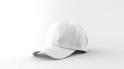 White hat on white background. Mockup