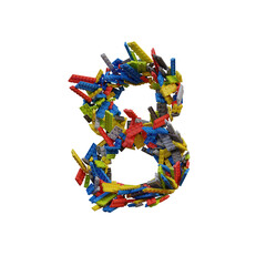 Play Blocks 3D Alphabet or PNG Letters