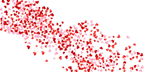 Fototapeta na wymiar Paper cut red heart shapes explosion vector background. Festive decorative elements. Banner