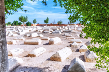 Jewish cemetery in ancient old medina, Marrakech, Morocco, Africa