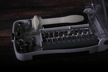 tools screwdrivers keys for work