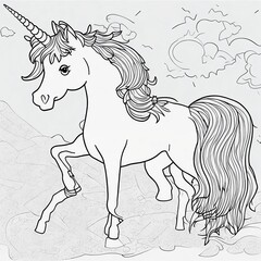 Magical Unicorn Coloring Page Sparks Kids' Creativity with Colors