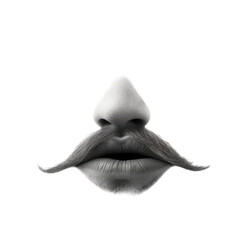 a nose, a mustache and a mouth