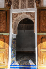 Interior of the Bahia Palace in Marrakech Morocco