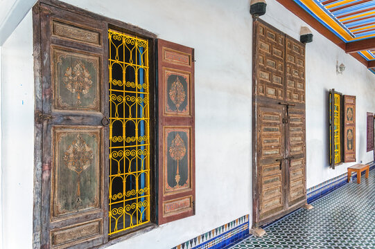 Bahia Palace Courtyard Window in Marrakech