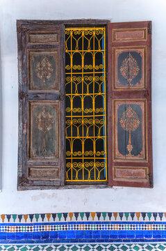 Bahia Palace Courtyard Window in Marrakech